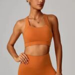 Women Sports Bra Nude Double Strap Yoga Bra - Image 2