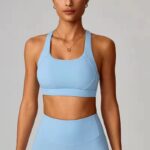 Women Sports Bra Nude Double Strap Yoga Bra - Image 3