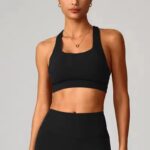 Women Sports Bra Nude Double Strap Yoga Bra - Image 5