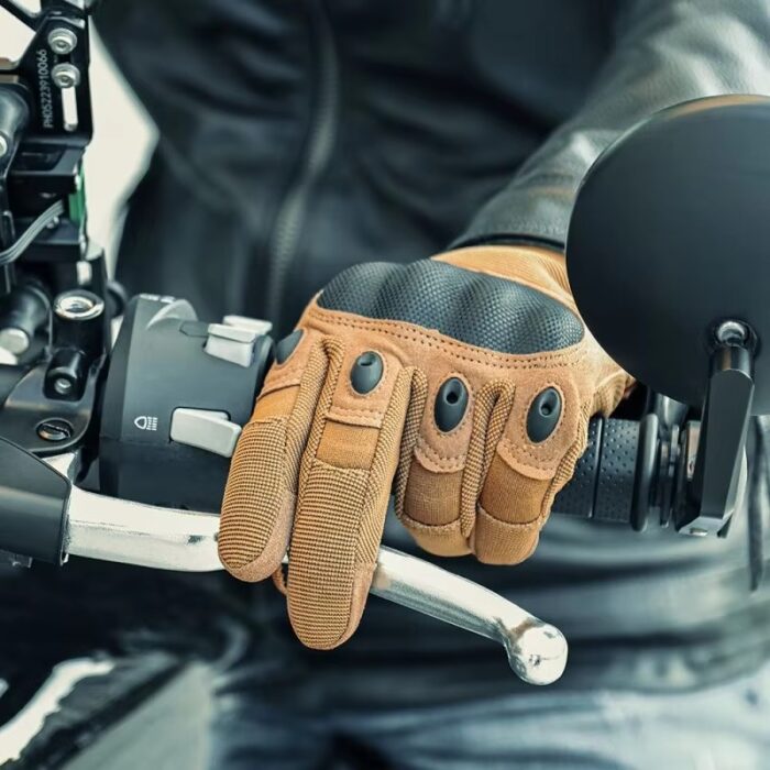 Unisex Tactical Motorcycle Gloves, Touchscreen & Hard Knuckle - Image 5
