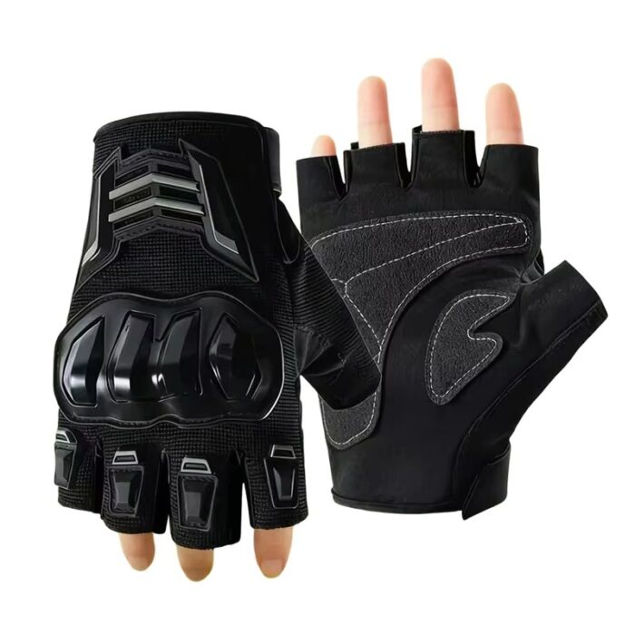 Non-Slip Half Finger Motorcycle Riding Gloves - Image 3