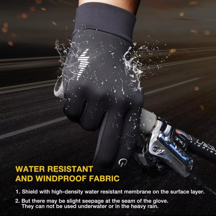 OEM Winter Unisex Thermal Sport Gloves, Full Finger Touchscreen - Image 4