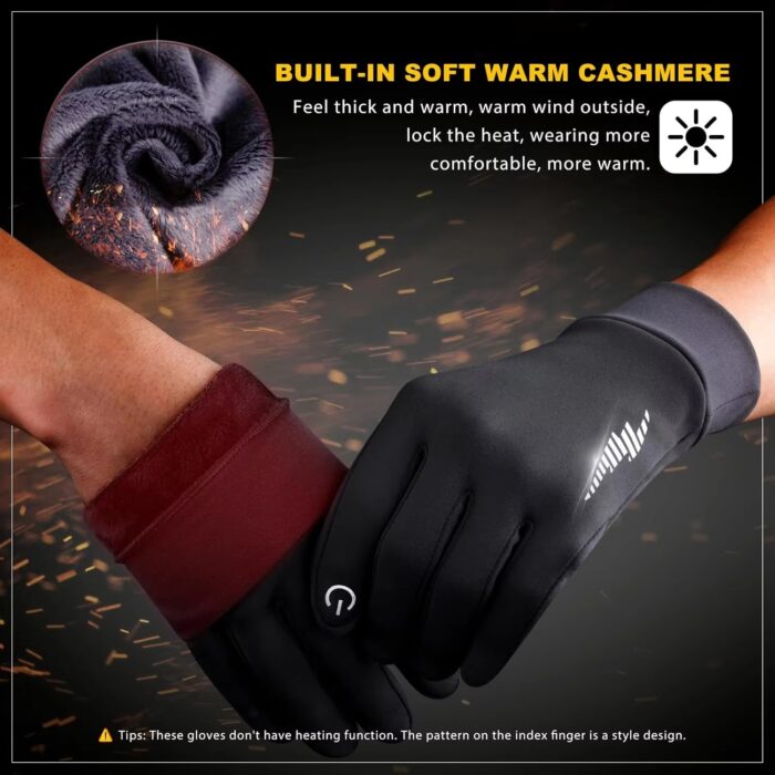 OEM Winter Unisex Thermal Sport Gloves, Full Finger Touchscreen - Image 5