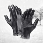 Outdoor Winter Waterproof PU Leather Gloves – Unisex Full Finger Touchscreen