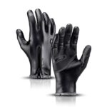 Outdoor Winter Waterproof PU Leather Gloves, Unisex Full Finger Touchscreen - Image 2