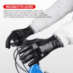 Outdoor Winter Waterproof PU Leather Gloves, Unisex Full Finger Touchscreen - Image 3