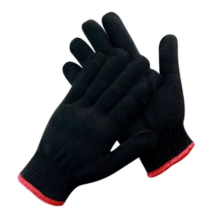 Wholesale Black Cotton Work Safety Gloves, Mechanical Use
