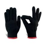 Wholesale Black Cotton Work Safety Gloves, Mechanical Use - Image 4