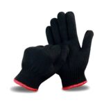 Wholesale Black Cotton Work Safety Gloves, Mechanical Use - Image 5