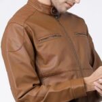 New Fashion Men’s Leather Jacket, Casual Solid Color - Image 6