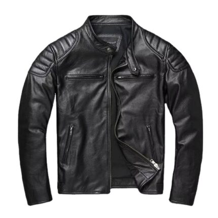 Genuine Leather Jacket for Men & Women Vintage Faux Style