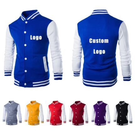 Wholesale Men’s Varsity College Jacket, Blank Letterman Style