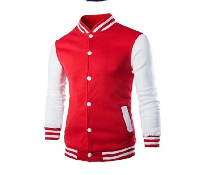 Wholesale Men’s Varsity College Jacket, Blank Letterman Style - Image 4